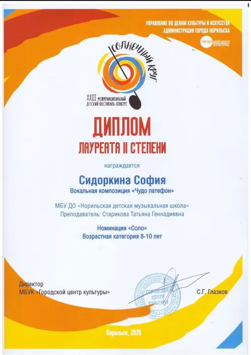 Сидоркина София